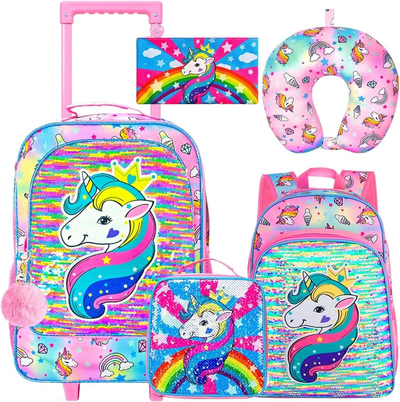 GXTVO Kids Suitcase with Wheels for Girls and Boys, Rolling Carry on Luggage for Toddler Children - Image 1
